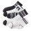 5 Pairs Kids Socks Soft Combed Cotton Black White 4