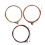 Replacement Guitar Strings Red 3pcs 2.95 X 2.95 X 0.2in 5