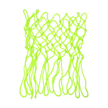 2 pcs night glowing luminous nylon braided basketball net green