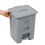 1set Waste Can Grey Pp Odor Isolation Home Office Use 6