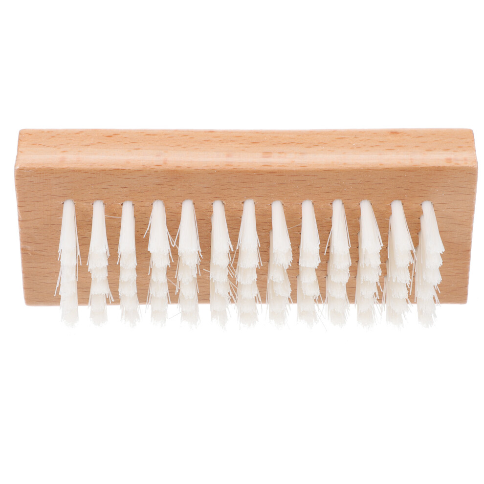 Totority 1Pc Wooden Nail Brush Manicure Brush Fingernail Cleaning Wood Color