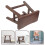 Rustic Step Stool Light Brown Solid Wood 1set 11