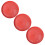 Raindrops Chicken Fodder Feeding Plate Red Plastic 3pack 9