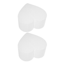 2 Pcs Foam Cake Dummies Dummy Heart Shaped Decorations White