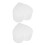 2 Pcs Foam Cake Dummies Dummy Heart Shaped Decorations White 1