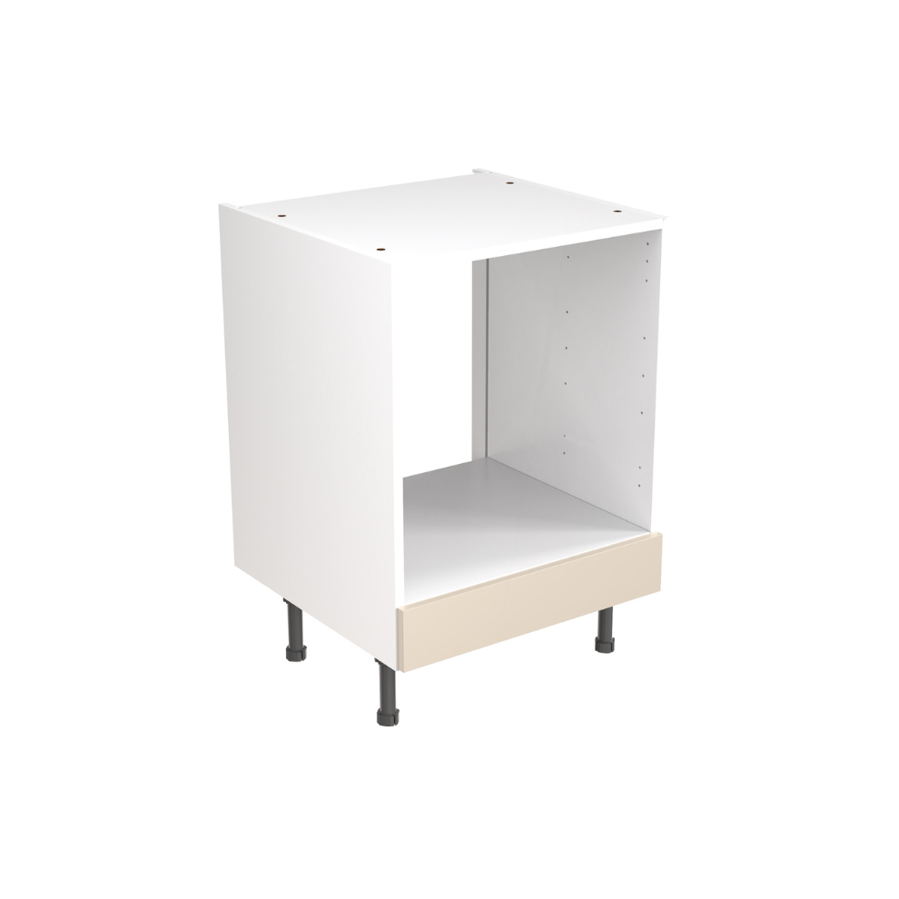 Kitchen Kit J-Pull Gloss Cashmere Oven Base Kitchen Cabinet 600mm - Gold - Image 3