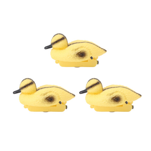 3Pcs Floating Yellow Duckling Realistic Plastic 1