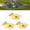 3Pcs Floating Yellow Duckling Realistic Plastic 12