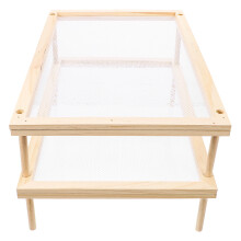 Safe Food-Grade Wood Pasta Drying Stand Beige For Use