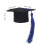 6pcs Blue Tassel Doctoral Cap Cover For Party Use 2