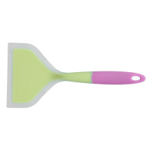 Ergonomischer grüner Silikonpfannenwender – Antihaft breiter Löffel, 80 mm
