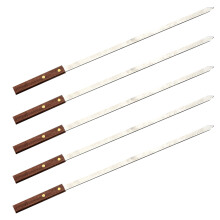 5 RVS Bbq Spietjes Met Handvat Plat Vlees