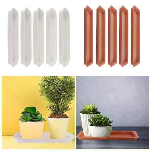 5 stycken växtbrickor växtfat rektangulära blomkrukor brickor Planteringsbrickor för trädgården innergård 2