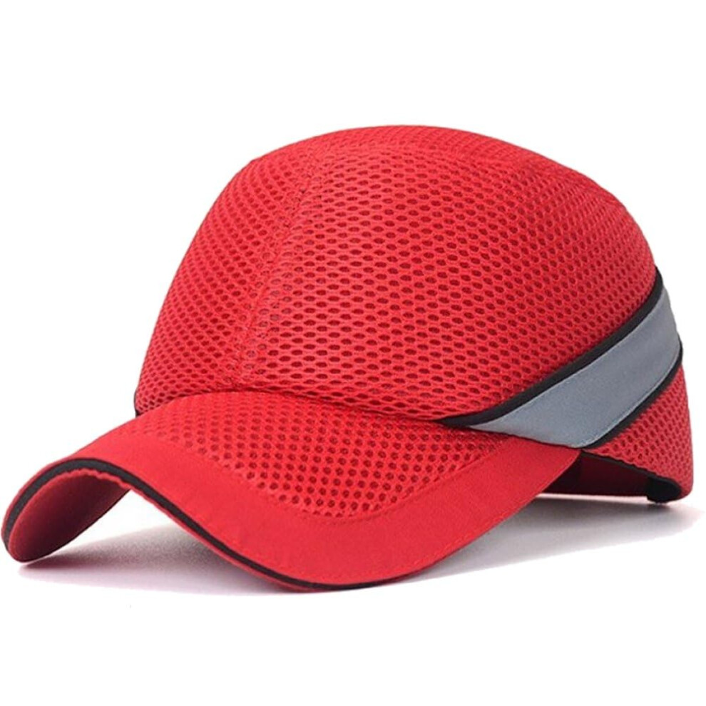 Work Safety Bump Cap Baseball Cap Style With Mesh Ventilation Red Hard Shell Head Guard For Repair Work 6038364962676