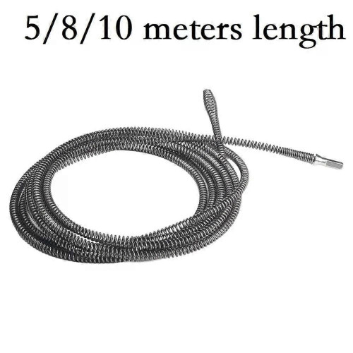 5/8/10m Electric Drill Pipe Dredging Tool Spring Pipe Sewer Pipe Unblocker Bathroom Kitchen Drain Cleaner 2