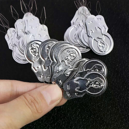 50 Pcs Needle Threaders New Sliver Bow Wire Hand Machine Sewing Stitch Insertion Tool Needle Threader 1