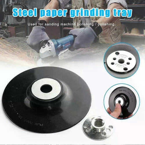 5ich Resin Fiber Backing Pad Disc Backing Pad Tool M14 Thread With Lock Nut For Angle Grinder Power 2