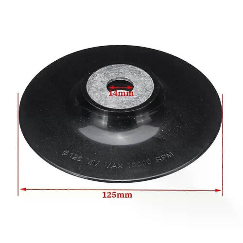 5ich Resin Fiber Backing Pad Disc Backing Pad Tool M14 Thread With Lock Nut For Angle Grinder Power 1