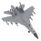 Fighter Airplane Model with Stand Alloy Fighter 9