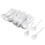 Raindrops Plastic Spoons White 88pcs 5.6in Round Head Design 5