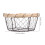 Raindrops Bread Baskets For Serving Bread Basket Black Iron 1set 2