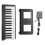 61 Key Folding Piano Full Size Rechargeable Clear 1