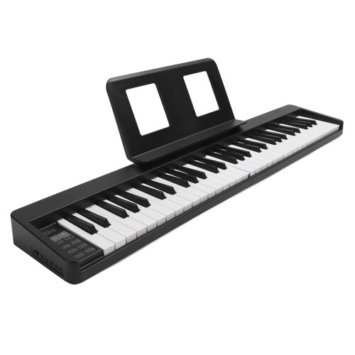 61 Key Folding Piano Full Size Rechargeable Clear 2