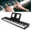 61 Key Folding Piano Full Size Rechargeable Clear 11