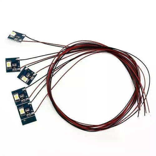 5 LED Micro Litz cablati pre-saldati da 12 V per modellismo ferroviario, illuminazione interna di edifici 2