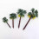 5Pcs Mini Tropical Palm Tree Simulation Plastic Coconut Tree Bonsai Miniature Landscape Decoration Scenery 2
