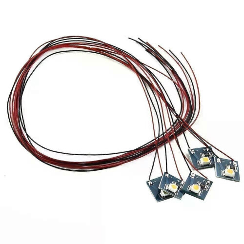 5 LED Micro Litz cablati pre-saldati da 12 V per modellismo ferroviario, illuminazione interna di edifici 1