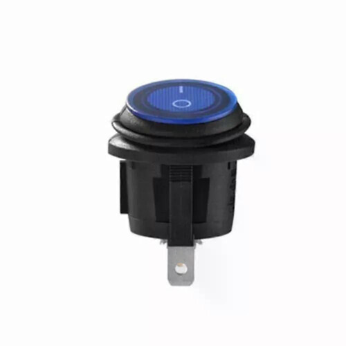 Interruttore rotondo a levetta ON/OFF per auto, barca, camion, 5 pezzi, LED blu-luce, 12 V 1
