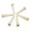 6 gitarrbrostift + sadel + brosadel Bone / Bone Akustisk gitarr vit 3