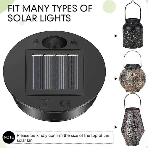 6 st Solar Lights Replacement Top 7 Lumen Solar Lantern Parts LED Solar Panel Lantern Lock Lights for 2