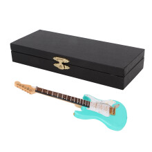 Dekorative Mini-Gitarren-Replik mit Metal-Saiten – Geschenk für Musikliebhaber