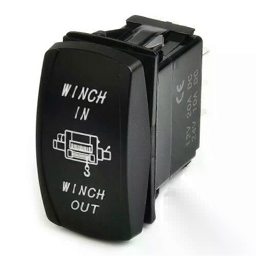 7-poliger 20-A-12-V-blaue LED-Leuchten, Winde ein, Winde aus (EIN)-AUS-(EIN), Wippschalter, Momentan, 1