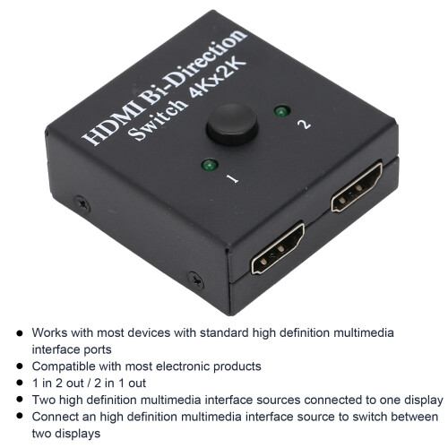 Interruttore bidirezionale HDMI 4K 2x1 splitter 5.1Gbps 2