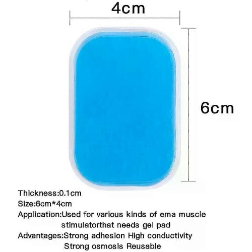 Lot de 60 coussinets de gel de remplacement pour électrodes EMS ABS, coussin de massage, stimulateur 1