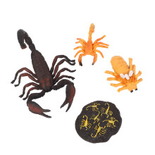 4 pezzi modello di scorpione in PVC ornamento di crescita per bambini
