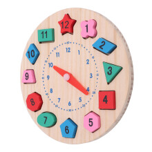 Holzform Farb-Sortieruhr Bildungs-Spielzeug für den Kindergarten