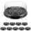 10Pcs Clear Plastic Cake Containers with Lids 8inch Food Storage Boxes 11