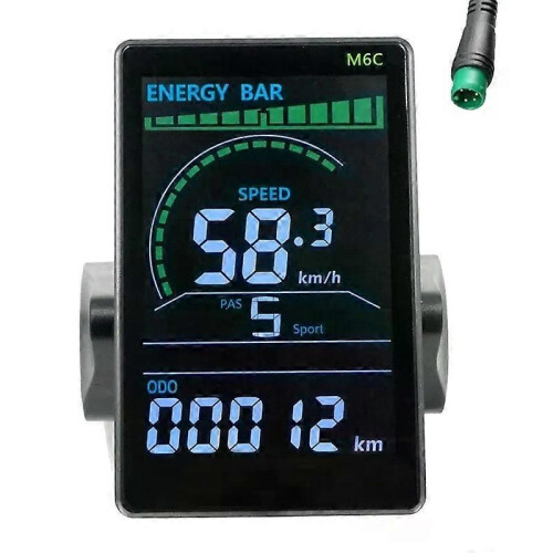 A57T M6C Elektrische Fahrrad LCD Display Meter 24V-60V E Roller LCD Panel Farbe Bildschirm mit USB für 1