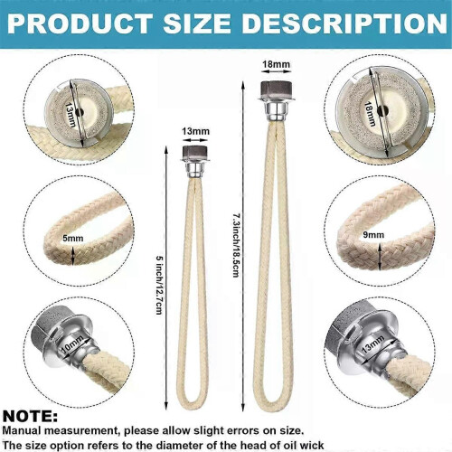 A84E-Oil Lamp Wick Replacement Air Tightly Control Catalytic Burner Lamps Wick for Diffuser Aromatherapy 1