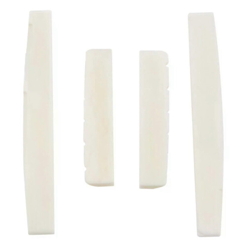 ABHT-4 Sets mit 8 Stück 6-saitiger Akustikgitarre, Knochenstegsattel und Mutter aus echtem Knochen 2