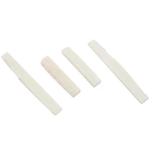 ABHT-4 Sets mit 8 Stück 6-saitiger Akustikgitarre, Knochenstegsattel und Mutter aus echtem Knochen 1