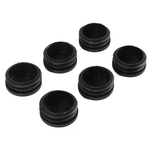 6Pcs Plastic Blanking End Cap Pipe Tube Insert Plug Cover 40mm Black 2