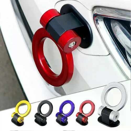 ABS Car Styling Trailer Hooks Sticker Decoration Car Auto Rear Front Trailer Simulation Racing Ring 1
