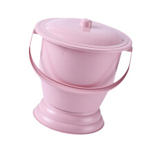 Portable Urinal with Lid and Handle, Pink Pee Bucket for Children and Adults, Household Nighttime Toilet Solution