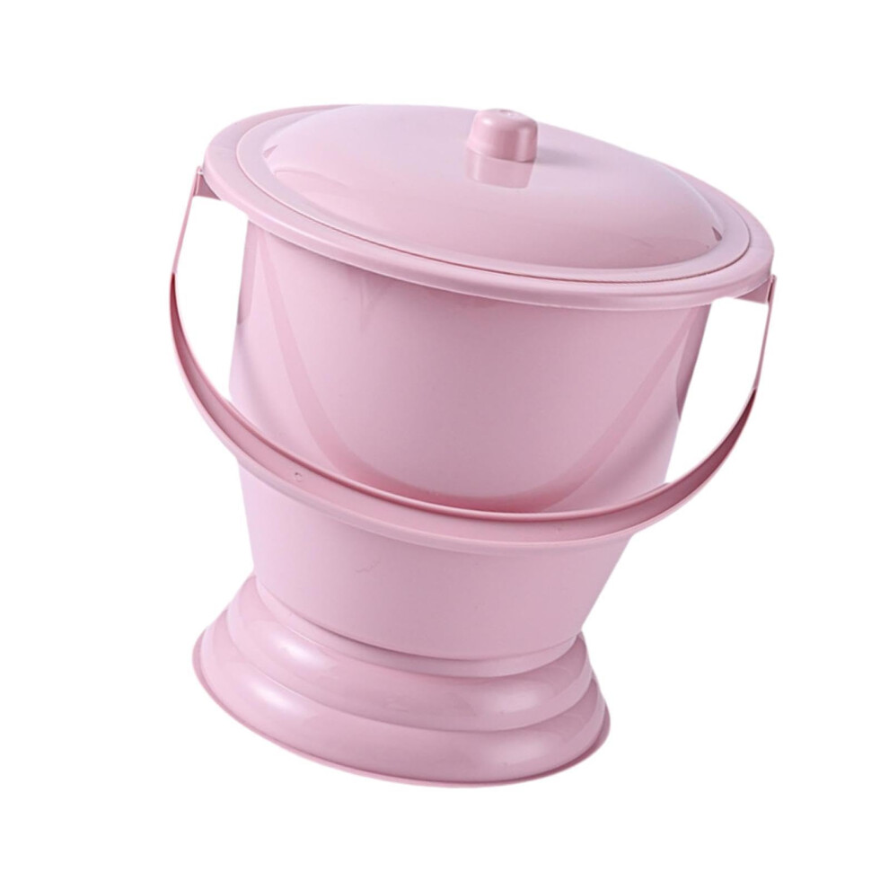 Portable Urinal With Lid And Handle, Pink Pee Bucket For Children And Adults, Household Nighttime Toilet Solution 6038364963079