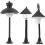 6Pcs Black ABS Mini Street Light Model for Tiny House Decor DIY Scene 6